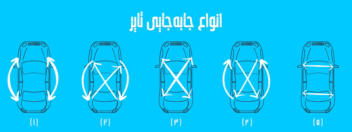 انواع جابجایی لاستیک