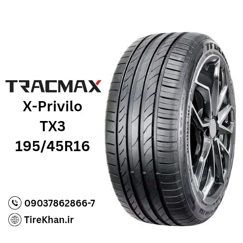 قیمت لاستیک 195/45R16 ترک مکس TX3 قیمت لاستیک 195/45R16 ترک مکس TX3